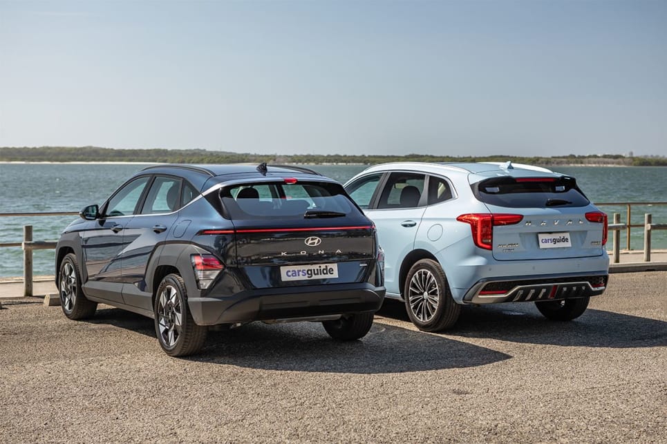 Hyundai Kona Hybrid vs GWM Haval Jolion Hybrid electric car 2024 ...